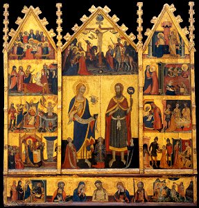 Master of Santa Coloma de Queralt - Altarpiece of the Saints John - Google Art Project. Free illustration for personal and commercial use.