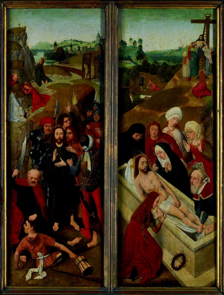 Master of the Brunswick Diptych - Arrest of Christ & entombment