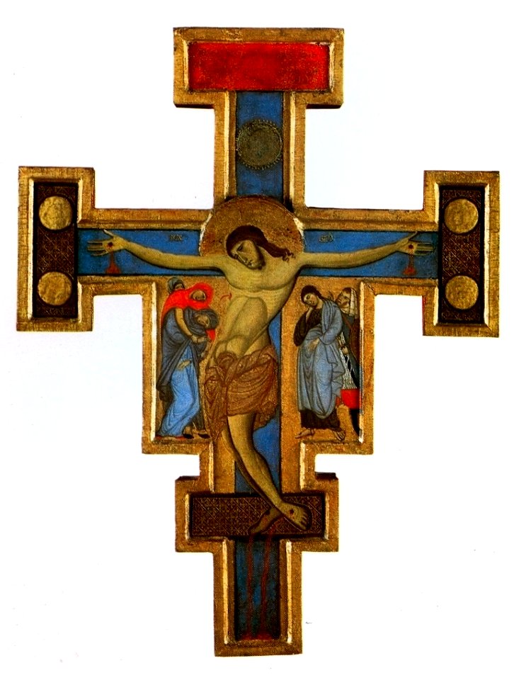 Master of St. Francis. Painted Cross. (92,1x71cm) 1272-85. London NG