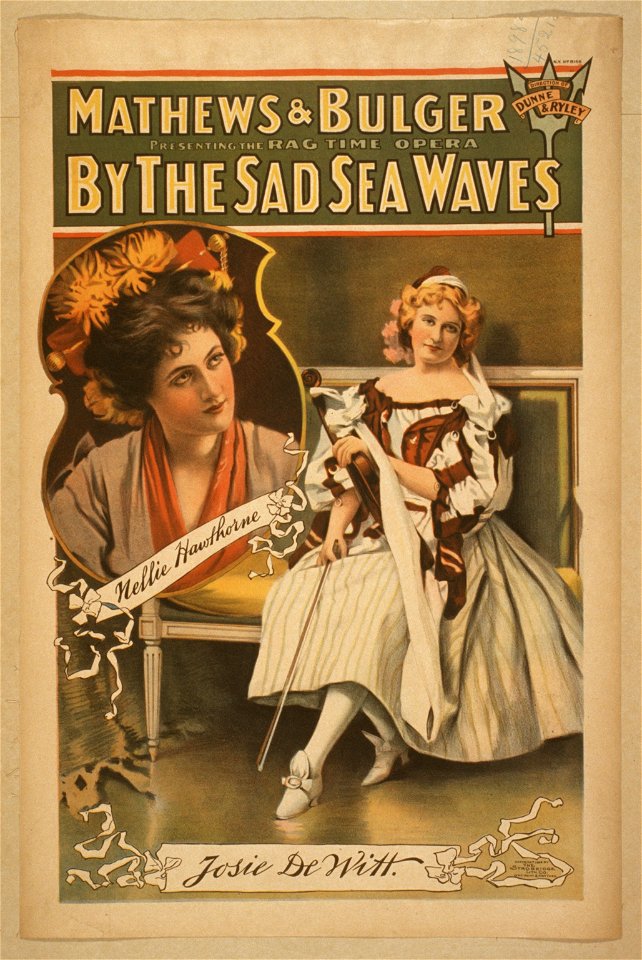 Mathews & Bulger presenting rag time opera, By the sad sea waves LCCN2014636275