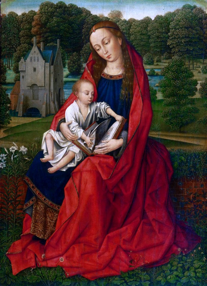 Master of the Embroidered Foliage - Virgin and Child in a Landscape - PMA 2518FXD
