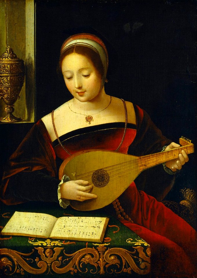 Master of the Female Half-Lengths - Lutenist - Hamburger Kunsthalle