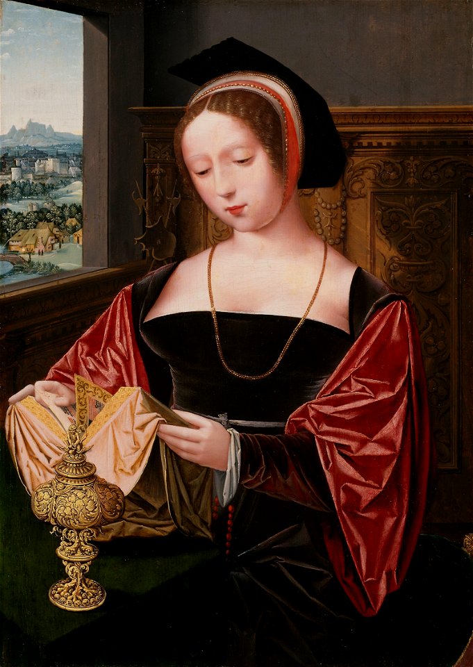 Master of the Female Half-Lengths - A Lady Reading (Saint Mary Magdalene) - 1954.290 - Art Institute of Chicago