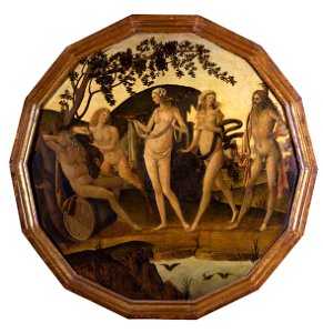 Master of the Griselda Legend Siena, A Bacchanalian Scene, Private Collection.