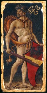 Matteo da Siena - Wildeman met wapen van de familie Bellanti - NK1468 - Cultural Heritage Agency of the Netherlands Art Collection