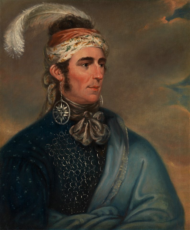 Mather Brown - Portrait of Major John Norton as Mohawk Chief Teyoninhokarawen - Google Art Project