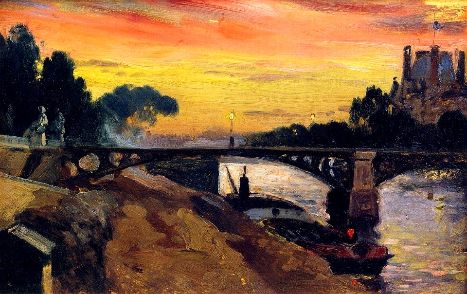 Mathias J. Alten - Paris, view of the Seine, Night