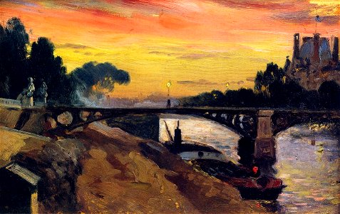 Mathias J. Alten - Paris, view of the Seine, Night