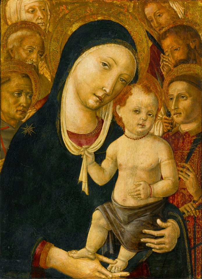 MATTEO DI GIOVANNI ACTIVE IN SIENA 1430-1497 THE MADONNA AND CHILD WITH SIX SAINTS