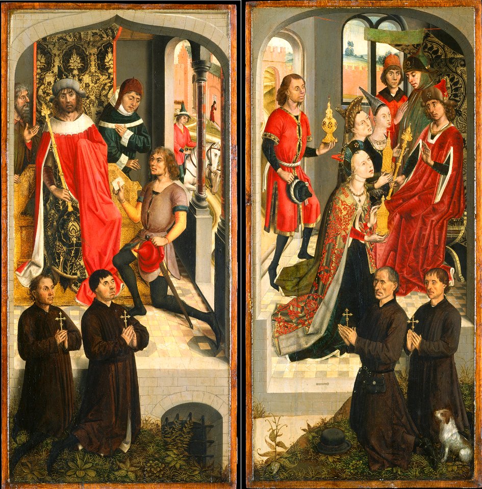 Master of the Legend of St Barbara - Doors of triptych with donors SF DT1049