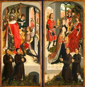 Master of the Legend of St Barbara - Doors of triptych with donors SF DT1049