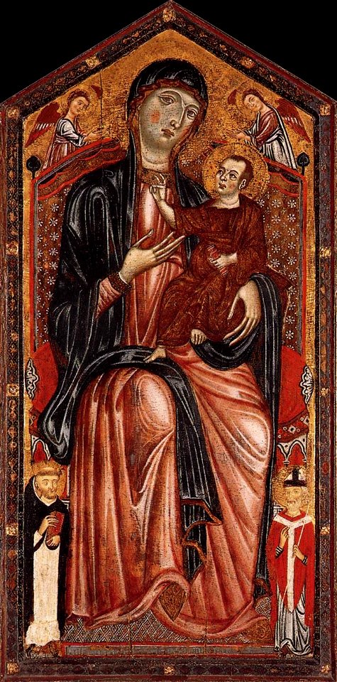 Master Of Magdalen - Virgin and Child Enthroned - WGA14449