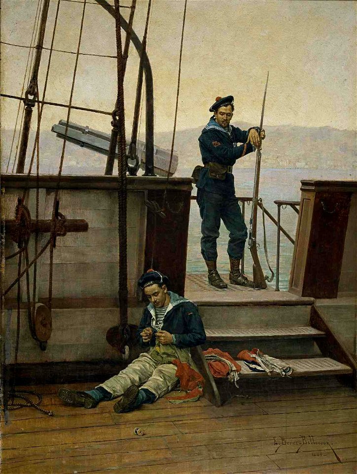 Matelots à bord du croiseur Desaix