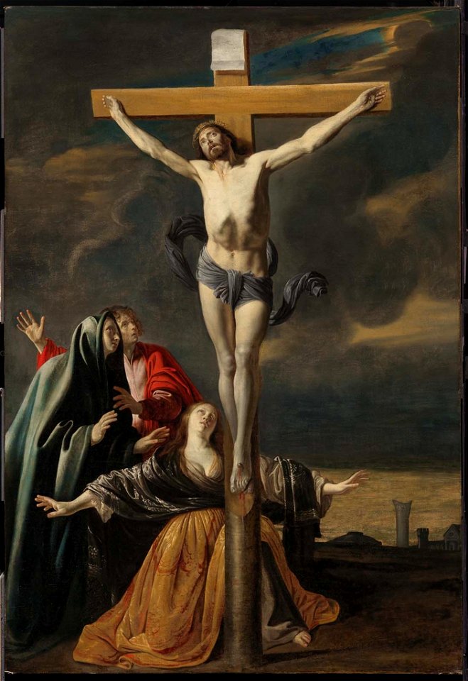 Mathieu Le Nain - The Crucifixion with the Virgin, Saints John, and Mary Magdalen - 58.1197 - Museum of Fine Arts