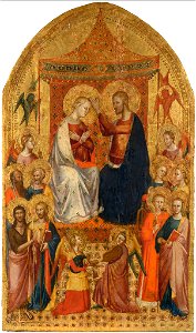 Master of the Orcagnesque Misericordia - Coronation of the Virgin - 1962.301 - Fogg Museum