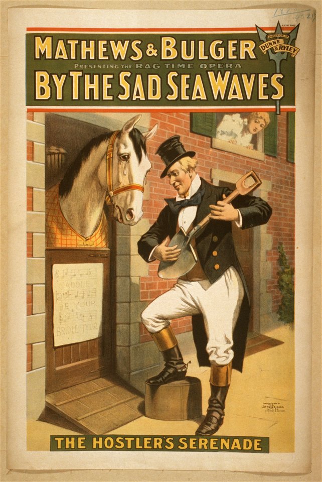 Mathews & Bulger presenting rag time opera, By the sad sea waves LCCN2014636277