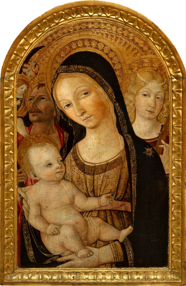 Matteo di Giovanni - Madonna and Child with Saint Catherine and Saint Christoph - Google Art Project