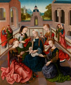 Maria met Jezus en vier heilige maagden Rijksmuseum SK-A-501