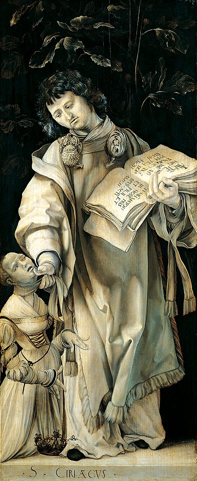 Mathias Gothart Nithart called Grünewald - St. Lawrence, St. Cyriacus - Google Art Project
