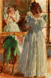 Matej Sternen - The Young Bride before the Mirror