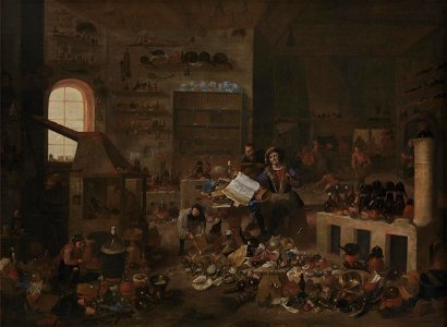 Mattheus van Helmont - An Alchemist in his Laboratory - KMSsp274 - Statens Museum for Kunst