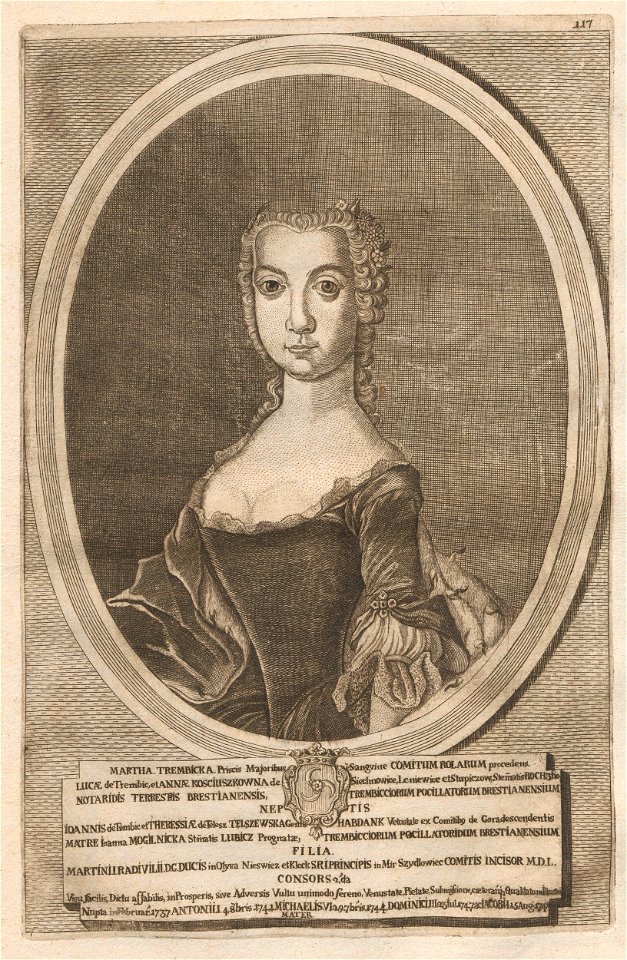 Matra Radzivił (Trembecka). Марта Радзівіл (Трамбецкая) (H. Lajbovič, 1758)