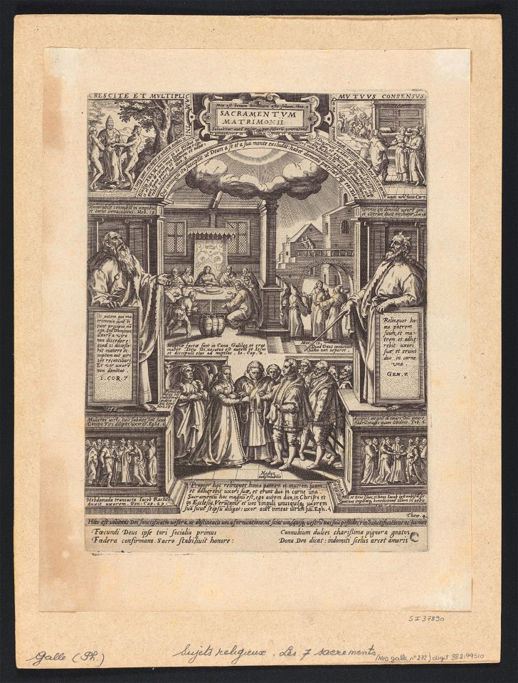 Matrimony 1576 print by Hans Bol, S.I 37890, Prints Department, Royal Library of Belgium