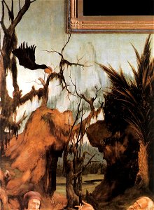Matthias Grünewald - Sts Paul and Anthony in the Desert (detail) - WGA10762. Free illustration for personal and commercial use.