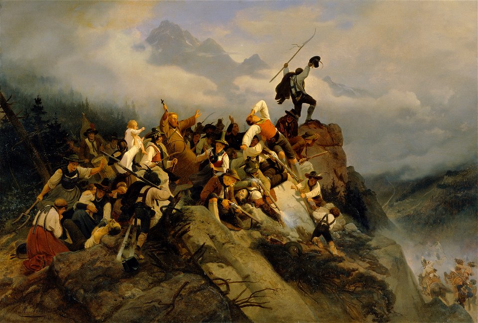 Mathias Artaria - Pater Joachim Haspinger unter den kämpfenden Bauern - 7859 - Kunsthistorisches Museum