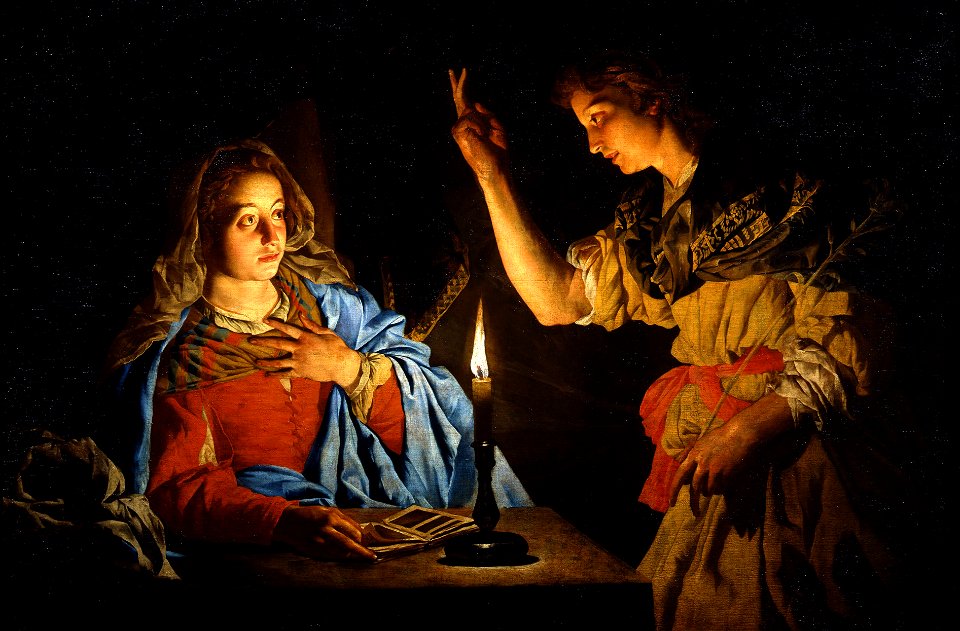 Matthias Stomer - Annunciazione - Google Art Project