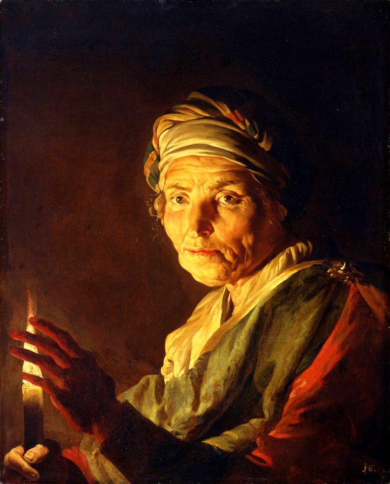 Matthias Stom - Die Alte mit der Kerze - nr. 1253
