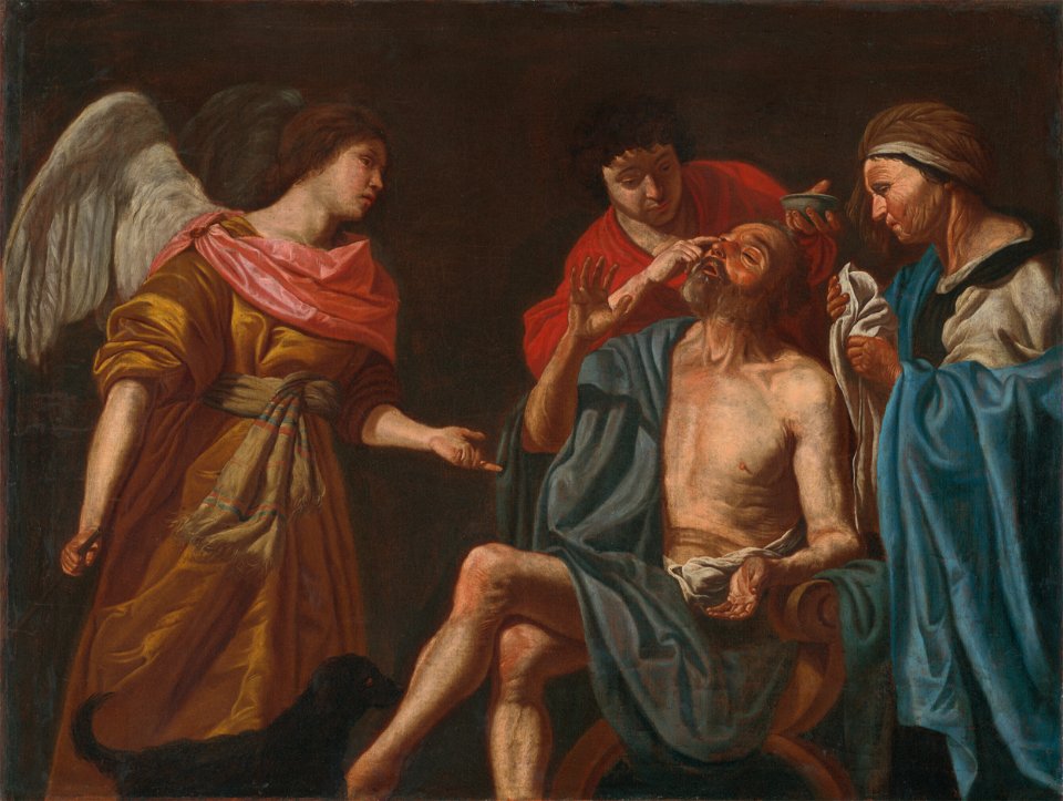 Matthias Stomer - Uzdravanie slepého Tobiáša - M 95 - Ernest Zmeták Art Gallery