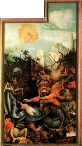 Matthias Grünewald - The Temptation of St Anthony - WGA10765. Free illustration for personal and commercial use.