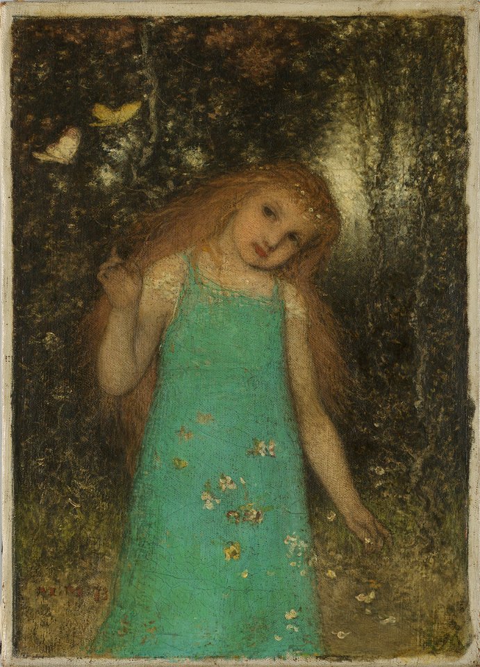 Matthijs Maris - Young Girl with Butterflies - 1943.94 - Fogg Museum