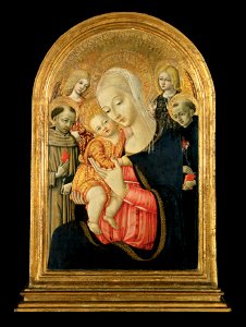 Matteo de Giovanni - Madonna and Child with Angels and Saints - Google Art Project. Free illustration for personal and commercial use.