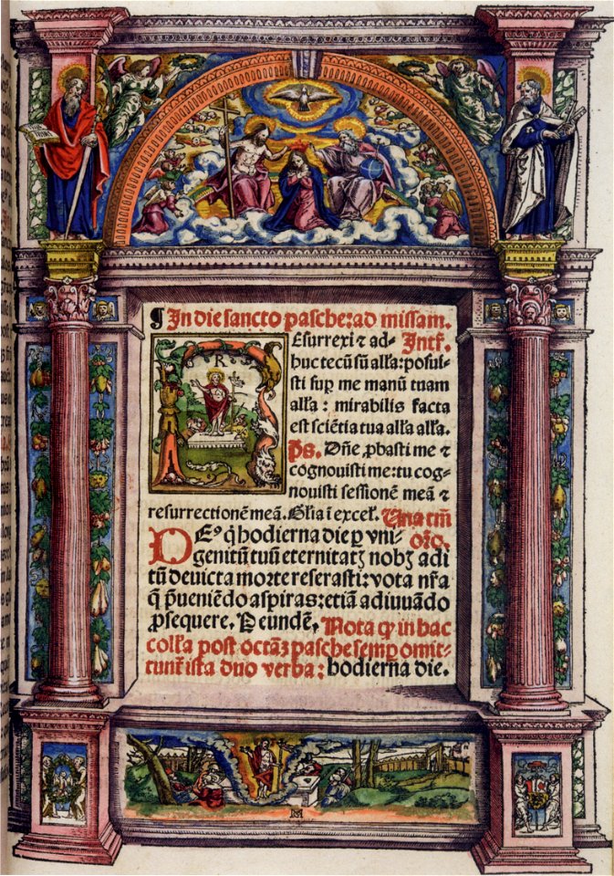 Matthias Gerung Seite aus dem Missale Ottos von Waldburg 1555