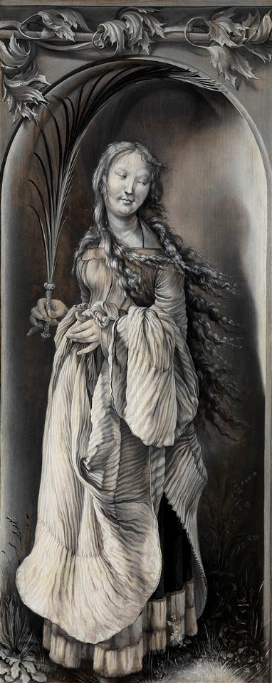 Matthias Grünewald - Heilige Märtyrerin (Hl. Bibiana oder Hl. Lucia^) - 2605 - Staatliche Kunsthalle Karlsruhe