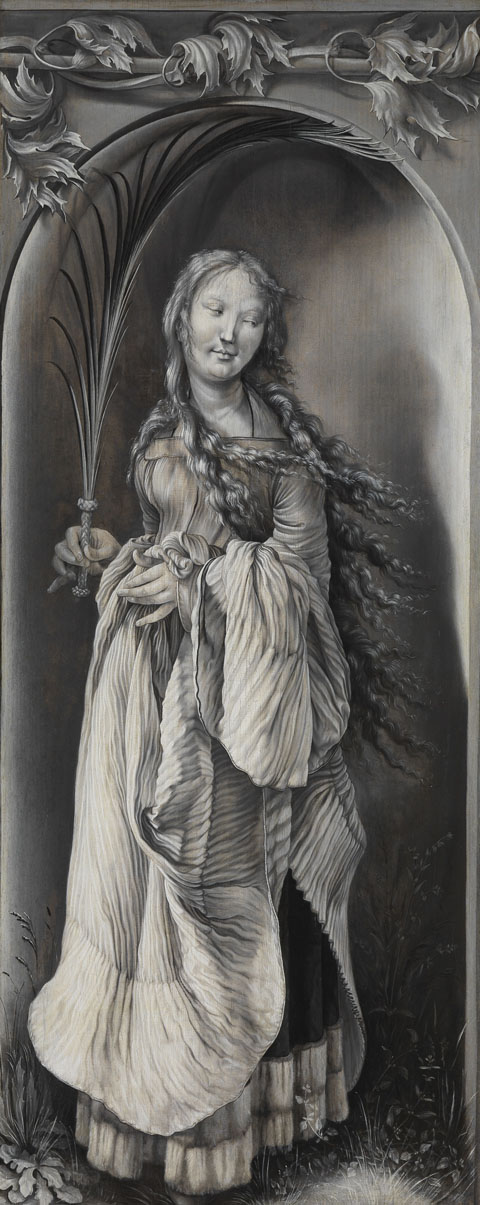 Matthias Grünewald - Heilige Märtyrerin (Hl. Bibiana oder Hl. Lucia^) - 2605 - Staatliche Kunsthalle Karlsruhe
