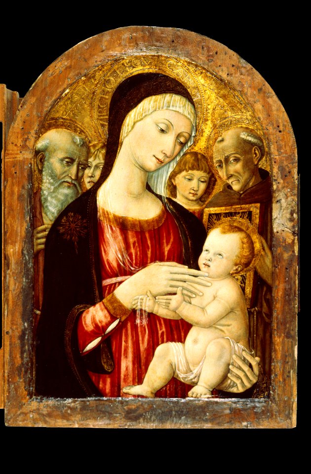 Matteo di Giovanni - Madonna and Child with Saints and Angels - Walters 371038
