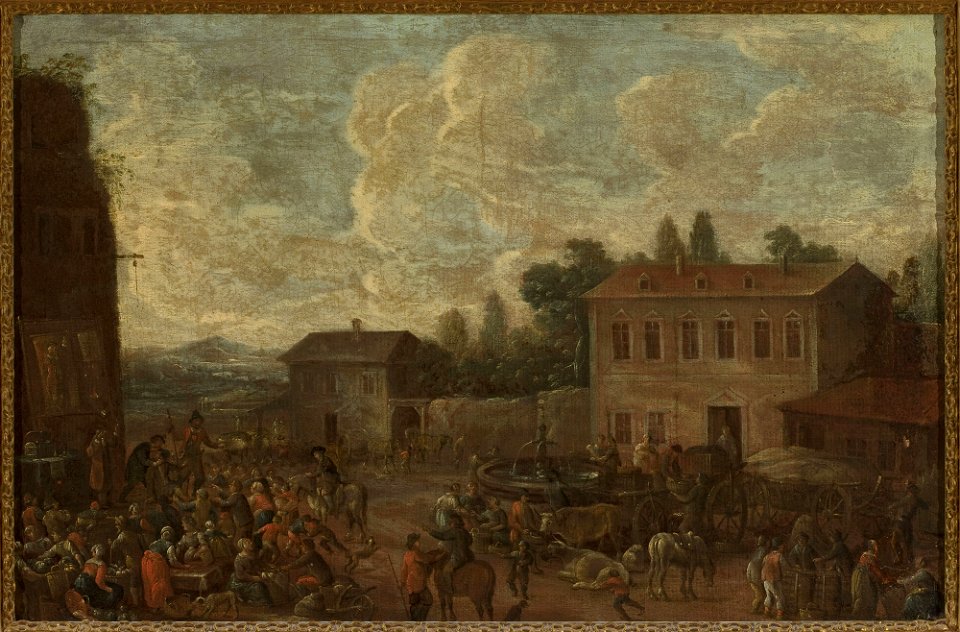 Matthijs Schoevaerdts - Fountain in a town - M.Ob.347 MNW - National Museum in Warsaw