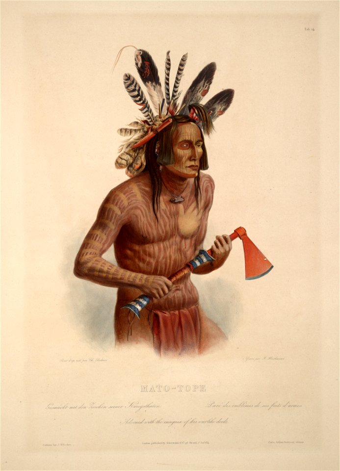 Mato-Tope adorned with the insignia of his warlike deeds 0047v