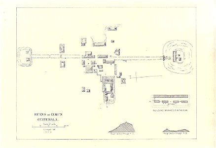 Maudslays' Map of Ixkun 1899