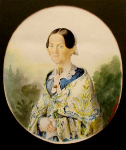 Matthias Stelzer Portrait einer Frau in bürgerlicher Tracht 1849