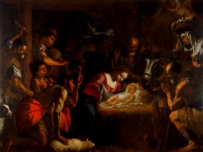 Mattia Preti - The Adoration of the Shepherds - Google Art Project. Free illustration for personal and commercial use.