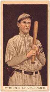 Matthew McIntyre, Chicago White Sox, baseball card portrait LCCN2008678035