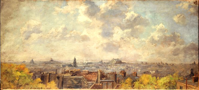 Maurice Dainville - Vue panoramique de Paris, prise de la rue Victor-Massé - P540 - Musée Carnavalet