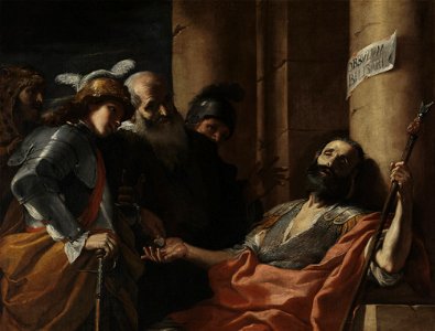 Mattia Preti - Belisarius Receiving Alms - Google Art Project. Free illustration for personal and commercial use.
