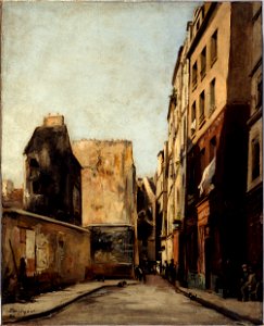 Maurice Emmanuel Lansyer - La Rue Saint-Julien-le-Pauvre, en 1886 - P205 - Musée Carnavalet