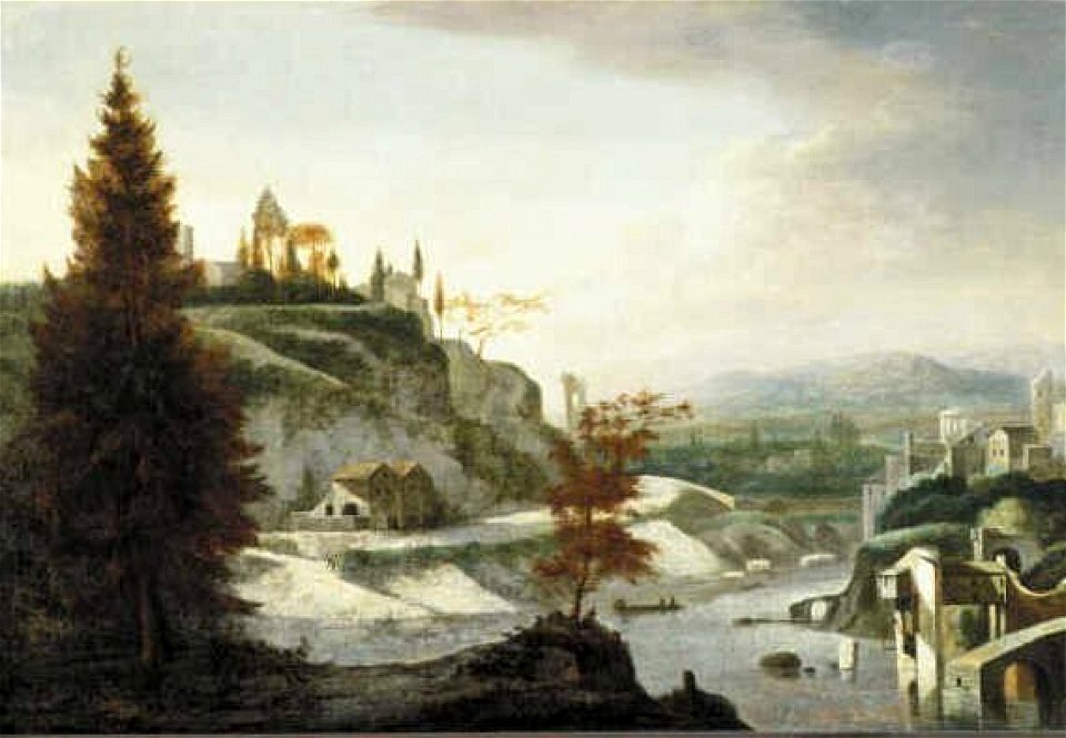 Matthias Withoos - Rivier in bergachtig landschap - St 15 - Museum Boijmans Van Beuningen