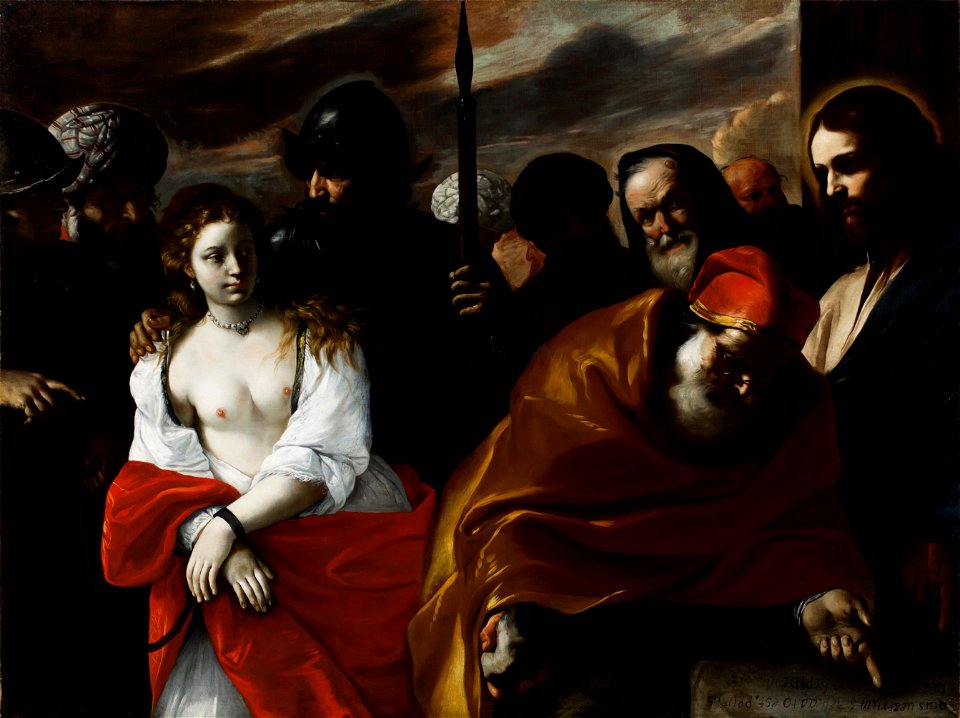 Mattia Preti - Christ and the Woman Taken in Adultery - 113-2017 - Saint Louis Art Museum
